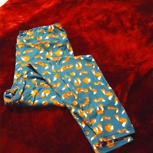 Fox pattern legging